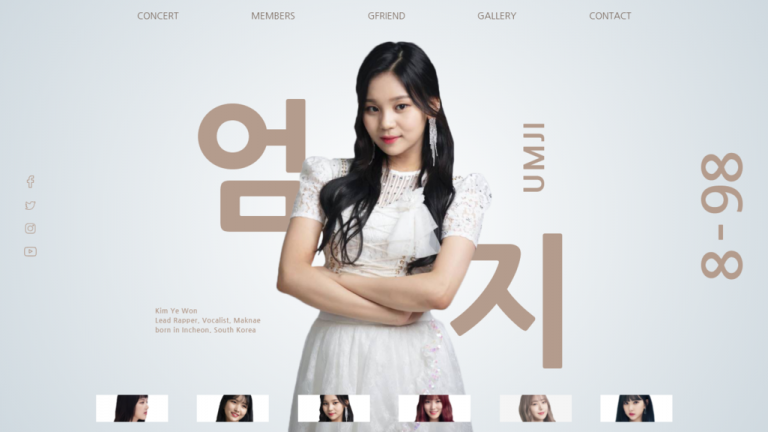 طراحی رابط کاربری وب سایت گروه Gfriend - صفحه 3
